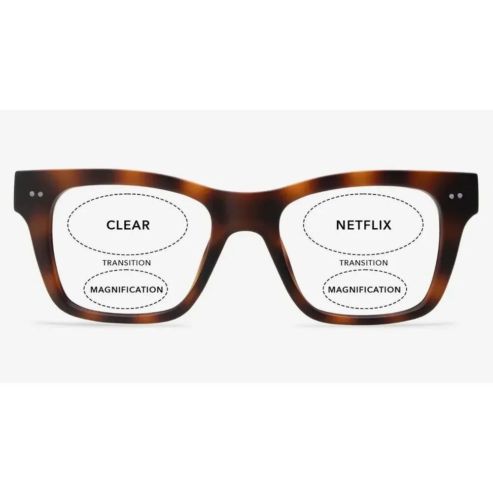 Look Optic Progressive Readers Muse Indoor Outdoor Sunglasses +1 magnification